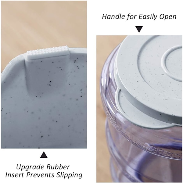 Automatisk foder- og vanddispenser til hunde og katte, BPA-fri, tyngdekraftspåfyldning, nem at rengøre, selvfodring. Grey