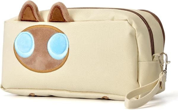 Stor kapacitet blyantsæske sort, 3D kat blyantpose blyantpose opbevaringspose egnet til kontor skole Siamese cat