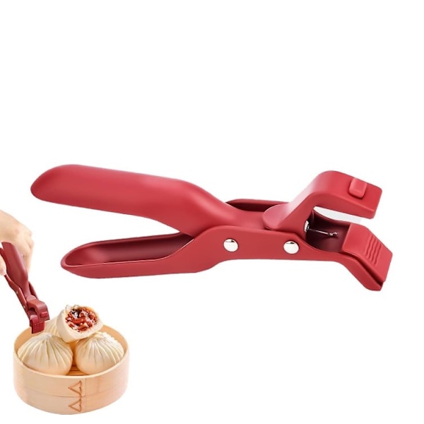1-pack Multifunktionella Anti-Brännclips, Halksäkra Silikonklämmor, Anti-Bränn red