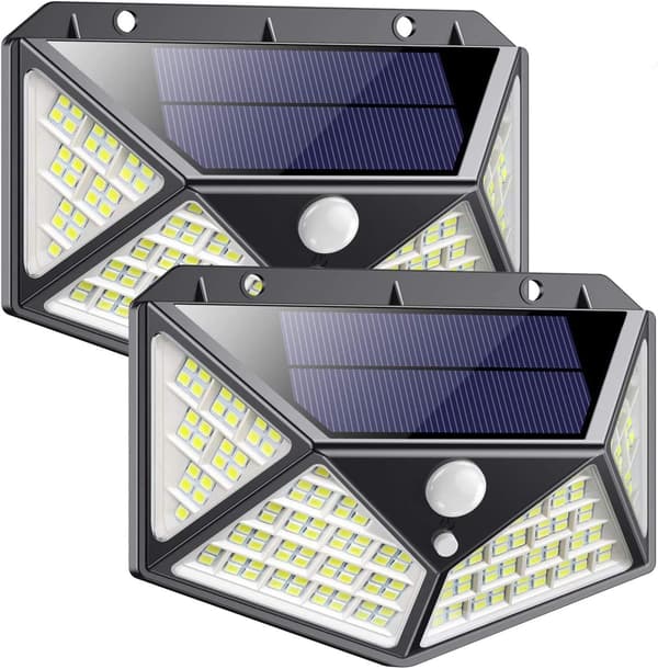Utomhus Solcellslampa 162 LED 2-pack Rörelsesensor