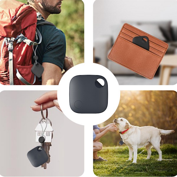 Mini GPS-paikannin - reaaliaikainen seuranta, ei vaadi tilaussovellusta, puhelimille, lompakoille, avaimille, lapsille, lemmikeille jne. black