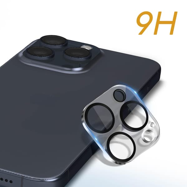 Kamerafilm til iPhone 15 Pro & 15 Pro Max Resistent Hærdet Glas Enkay Sort