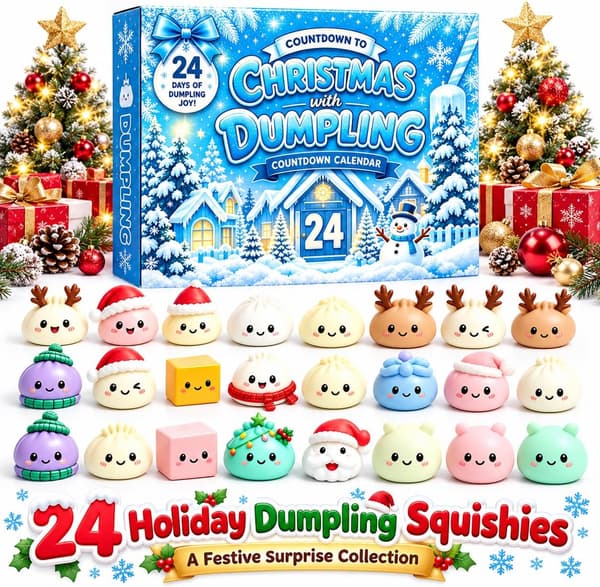Jul-Squishy Adventskalender 2026 24 dagars överraskningar Squishies leksakslåda julklapp för barn, Black ice ice