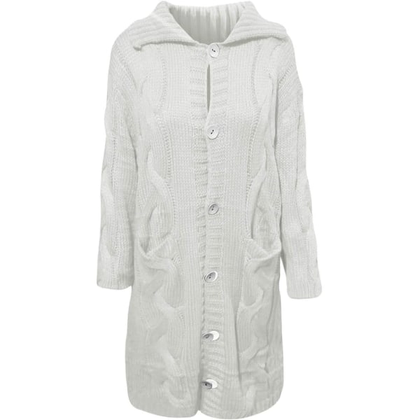 Ljusgrå L-storlek kofta stor tröja för kvinnor Light grey L
