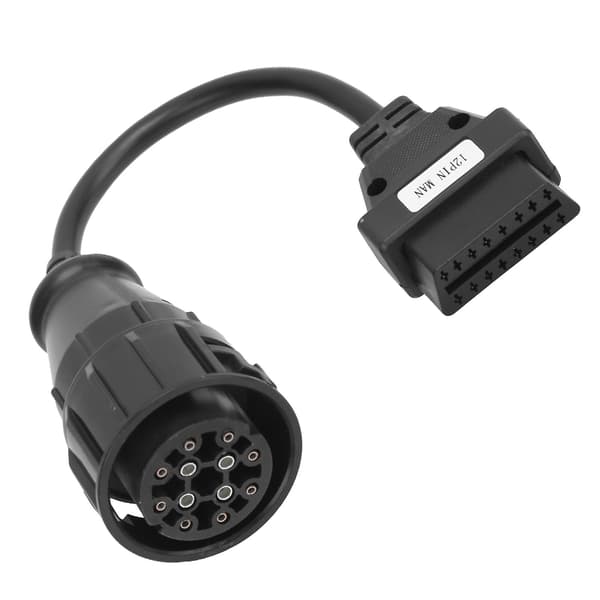 12-pin MAN til 16-pin OBD2 Adapter Forlængerkabel til DELPHI Truck Diagnostic