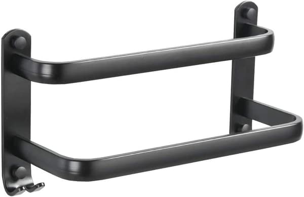 Dobbel håndklestang (Type B svart dobbel stang 40cm)