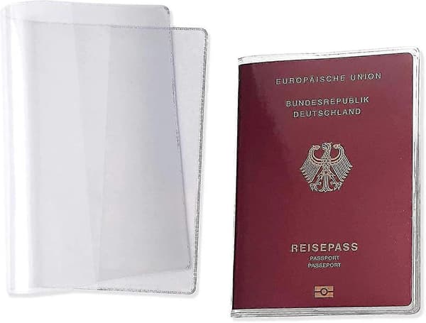 Passfodral 5-pack Klar Plast Passkydd Klar Frostad Passgåva