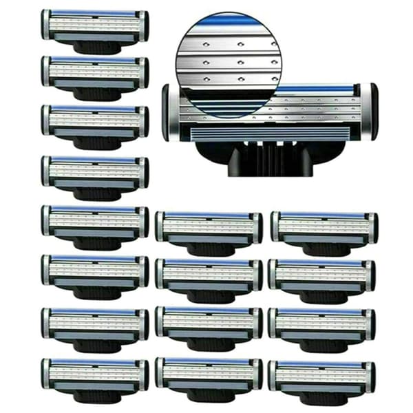 32-pakning 3-lags barberblad, barberblad for menn