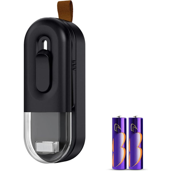 Miniposeforsegler, bærbar varmeforsegler, 2 i 1 plastposeforsegler, bærbar termisk vakuumforsegler