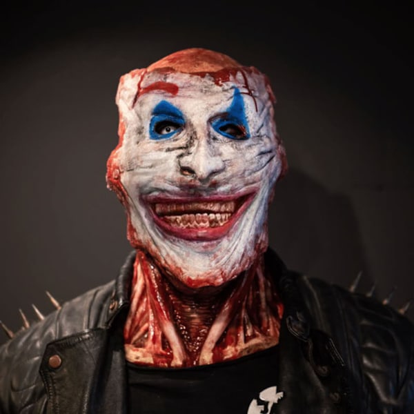 Skräckmask Huvudöverdrag Mun Rörlig Skalle Huvudöverdrag Skräck Skalle Mask