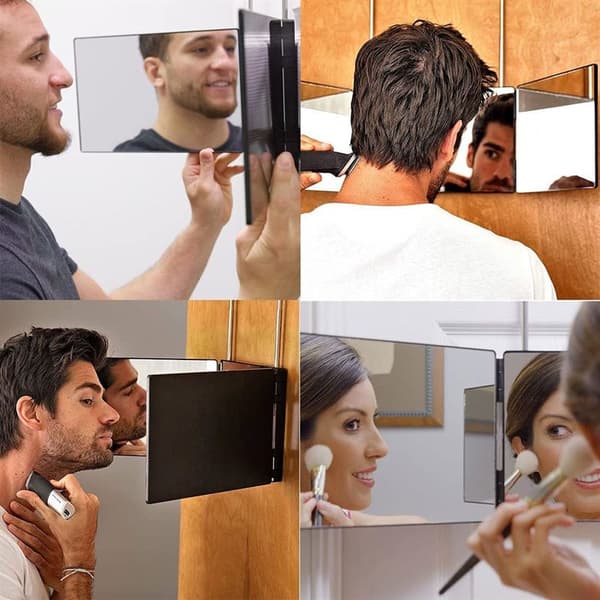 360-foldbart makeupspejl med ophæng - 3-foldbart hængespejl