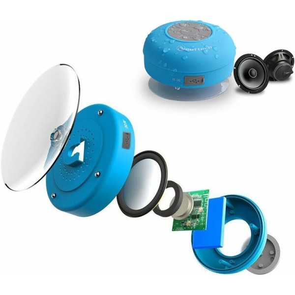 Musik Bluetooth højttaler (blå) vit