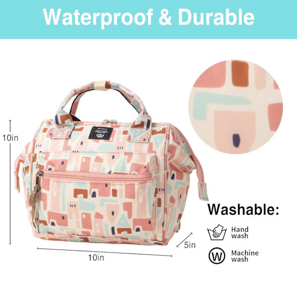 Lille pusletaske, minipusletaske og skuldertaske til pusle med isoleret lomme Camouflage Pink