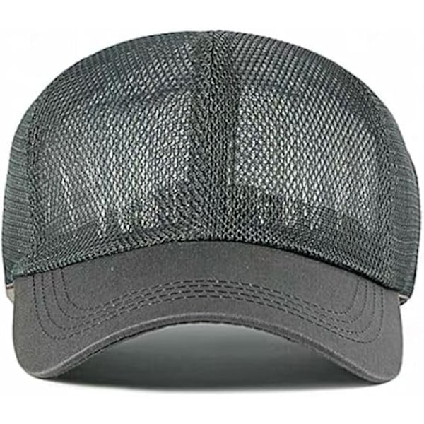 Baseballcaps med netting for menn og kvinner, pustende truckerhatter for sommeren, løpehatter, justerbar, hurtigtørkende hatt for utendørssport