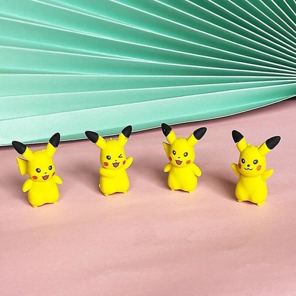 6 st Pikachu 3d modell suddgummi tecknad anime pluggbar penna suddgummi gummi kreativ skola korrigering tillbehör för barn present 6pcs-pikachu