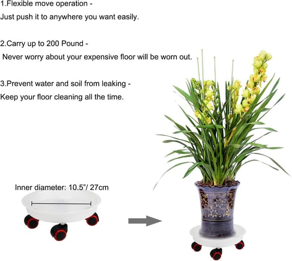 4 Hjul Flytende Medium Plastfolie Plantevogn