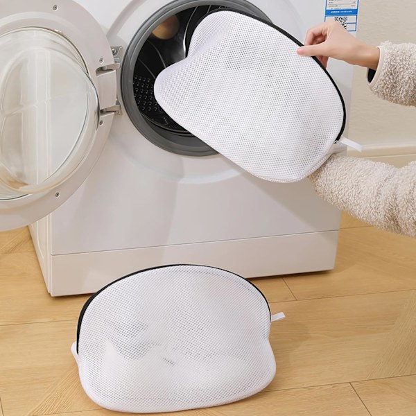 Sko Vaskemaskinpose, Treningssko Vaskeposer for Vaskemaskin Gjenbrukbar Stor Nettpose for Reise Rengjøring Sneakers Sokker BH-er