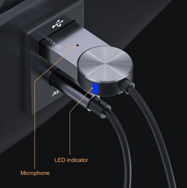 AUX Bil Bluetooth Modtager 5.0 Bil Audio Transmitter Adapter