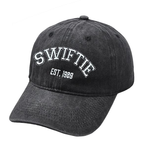 Taylor Swift 1989 Baseball Caps Mens Swiftie Trucker Hip Hop Trucker Hat För Kvinnor Svart Black