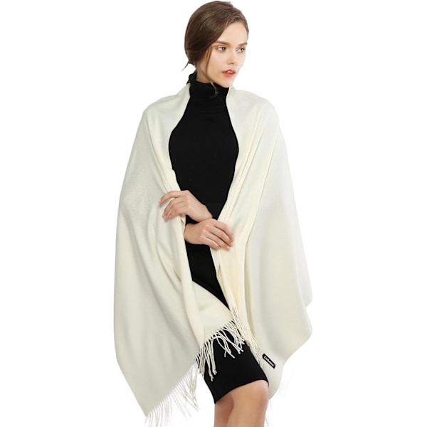 Dames Sjaal Pashmina Sjaals en Wraps voor Bruiloft Sjaals voor Vrouwen Winter Ivory