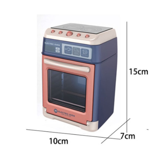 Simuleringskök leksak tvättmaskin brödrost mikrovågsugn låtsaslek kreativt barnleksaker, simuleringsbelysning oven
