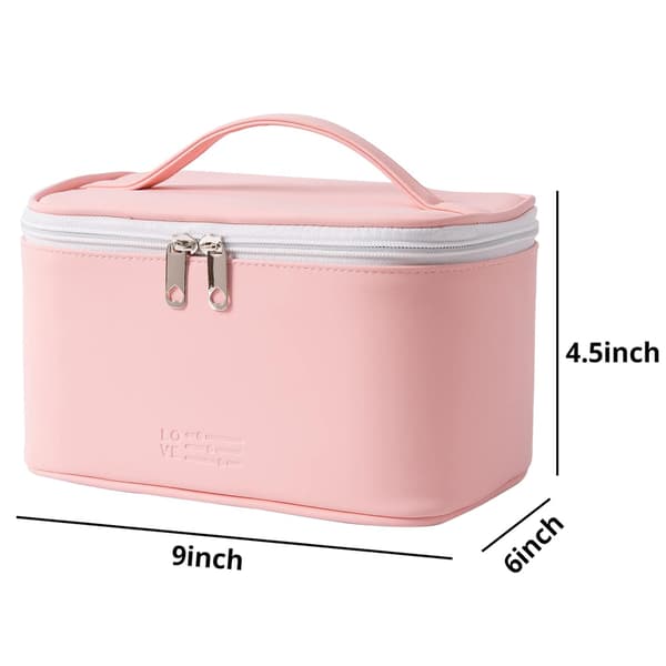 Bærbar Kosmetikpose, Vaskbar Vandafvisende Kosmetikpose (Pink)