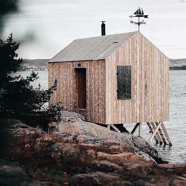 Tuuliviiri purjeveneen muotoisena - Retro-tuuliviiri purjeveneen muotoinen, koristeellinen tuulensuunnan osoitin ulkokäyttöön