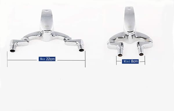 2 Pak Tub-Hane Adaptere, Svingarm, Justerbar, 3/4\" 1/2\"