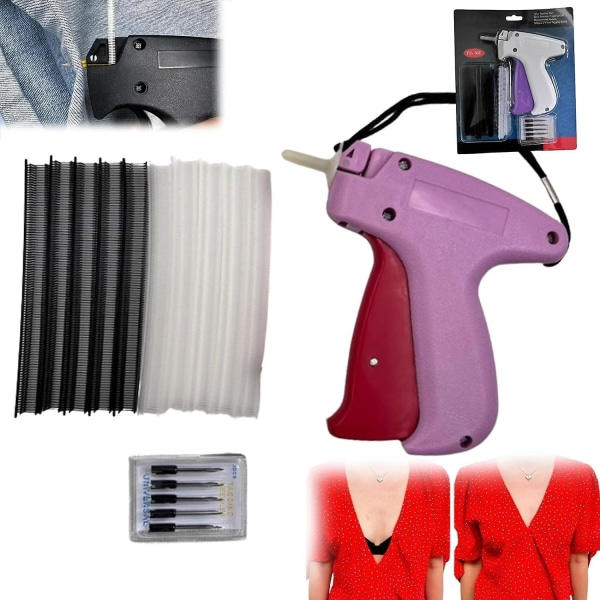 Snabb klädfixare, Speedy klädfixare, Quick Stitch Sypistol för kläder för att fixa låga halslinjer, tighta sömmar Pink