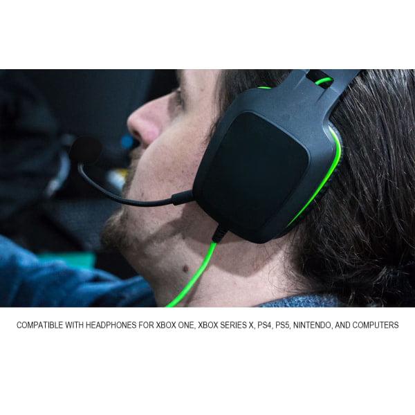 Utskiftbar spillmikrofon for Razer Electra V2 Gaming Headset på PS4 PS5 Xbox One PC, avtakbar bommikrofon