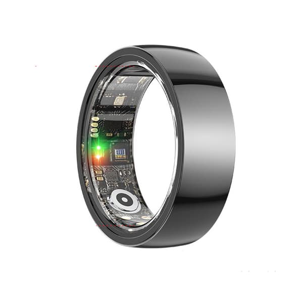 Smart Ring R1000 – Søvnmonitor, Bluetooth 5.0, Blodiltmåler Sort