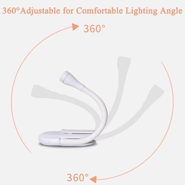 Oppladbar Leselampe, Lampe For Å Lese I Sengen, Leselys