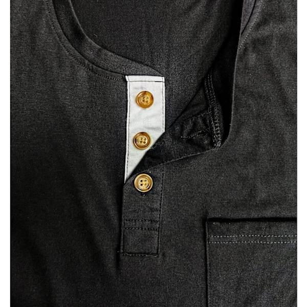 Herre langærmede polo-skjorter med lomme - Casual golfskjorter Black1 S