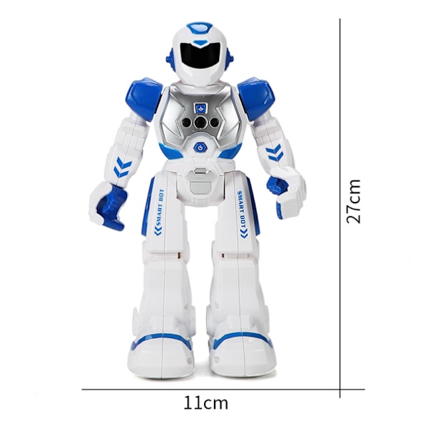 Barnas robot intelligent programmerbar robot med infrarød kontroller leketøy dansende syngende LED øyne gestusfølende robotsett yellow