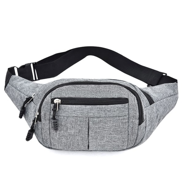 Vyötärölaukku Miehet Naiset Fanny Pack Loma Rahavyö Pussi vaaleanharmaa light gray