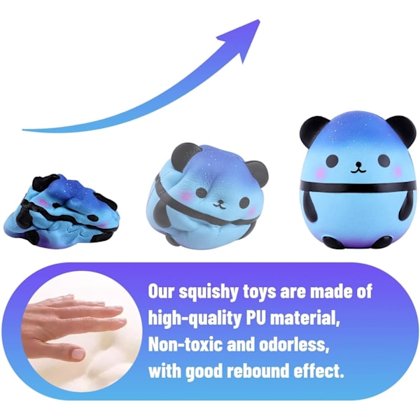 Panda Egg Jumbo Squishy Hidas Nouseva Puristuslelu Tuoksuva Kawaii Squishy Eläinlelu Lapsille Aikuisille 1 kpl