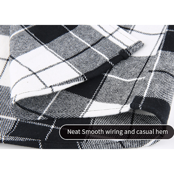Miesten Ruudullinen Paita Pitkähihainen Taskuilla Napitettava Miesten Ruudullinen Paita Takki Flanellipaita Grey 2XL