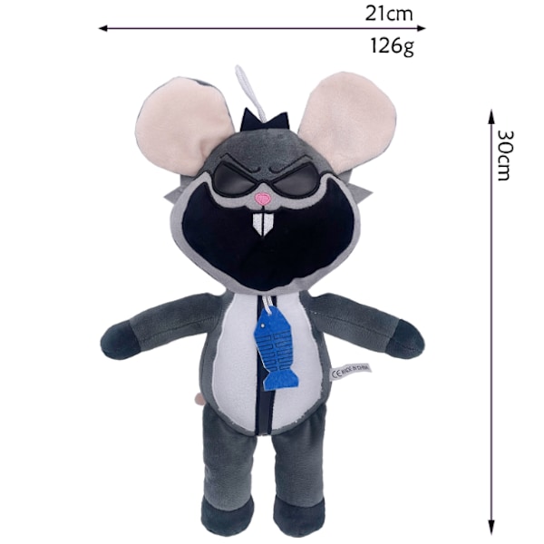 Nightmare Critters Plyschleksak Yarnaby Plushies Stoppade Djur Poppy Playtime Dockor Barnpresenter Gray Mouse