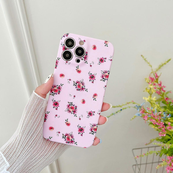 Lite blomstret TPU-telefondeksel til iPhone 13