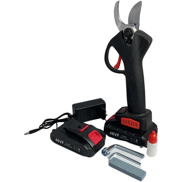 ®RisingFF Grensax, dubbla batterier 21 V eller 48 VF Elektrisk sekatör, Trädgårdssax