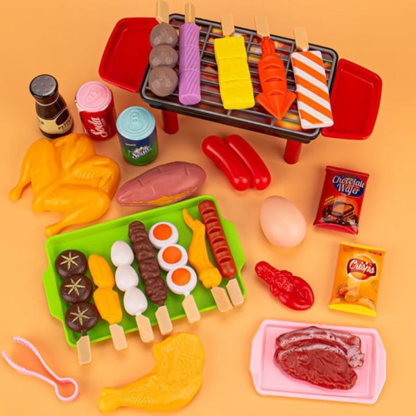 Barnlekstuga Bbq Leksak Simulering Kök Matlagning Leksak Barbe 21pcs one-size 21pcs one-size
