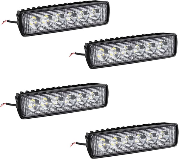 4 x 18W LED arbejdslygter, LED ekstra forlygter