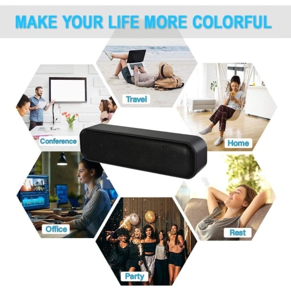 Högtalare, datorhögtalare, USB PC-högtalare för stationär dator, dator,