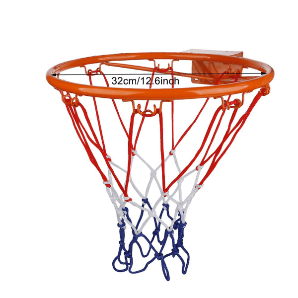 Basketbollkorg för barn inomhus och utomhus - 32 cm diameter orange förstärkt stativ