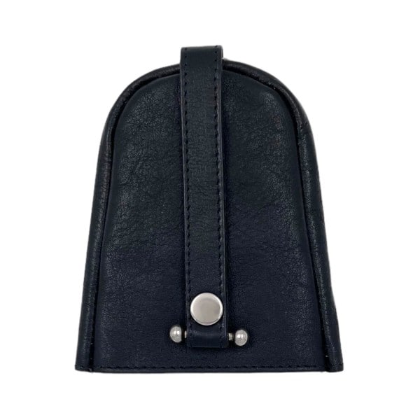 Nyckelring i äkta läder, svensk design, rymlig Svart one size