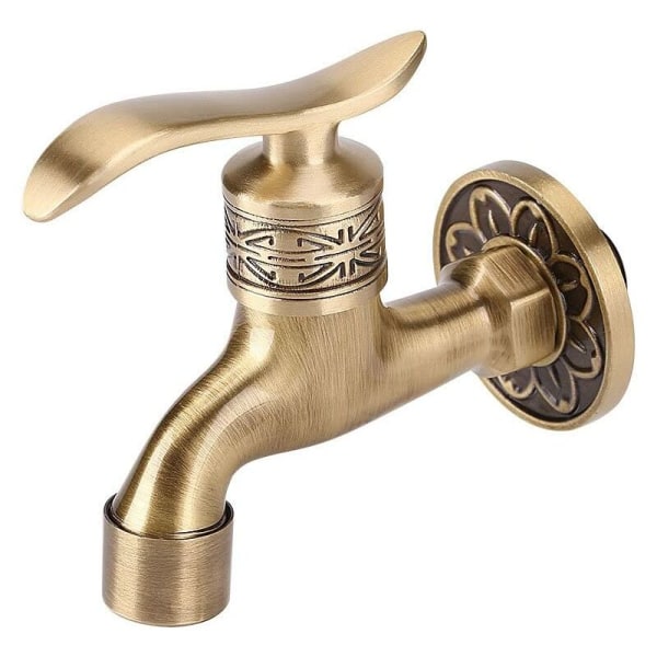 Universal antique faucet Brass outdoor garden single pipe cold water faucet long (BQSZ-11-F surface treatment: antique)