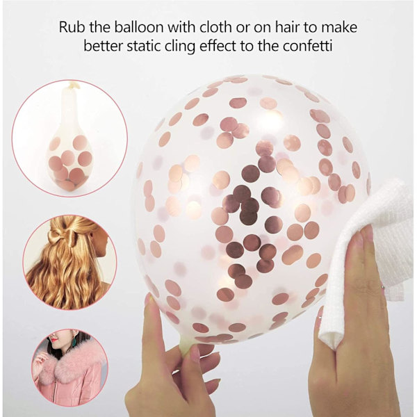 60 stk. ballon konfetti balloner, 12\"