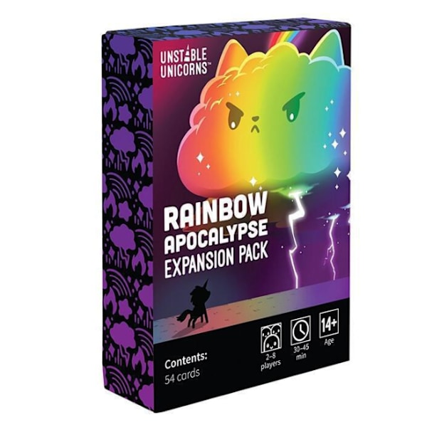 Unstable Unicorn Adventures Utvidelsespakke - Designet for å legge til i Unstable Unicorn kortspillet ditt rainbow extension