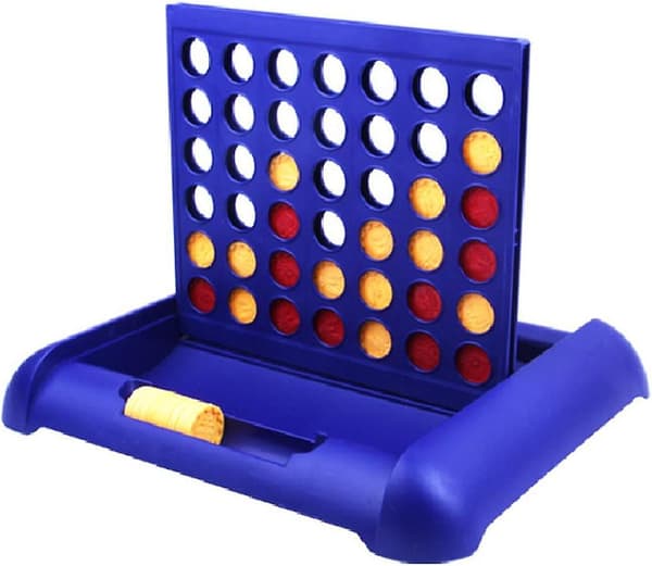 4-i-række Brætspil Foldbar Line Up 4 Legetøj Til Børn Blå