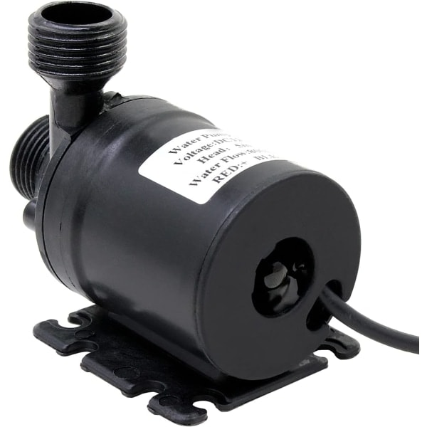 Sirkulasjonspumpe DC 12V 800L/H 5M Vannsirkulasjonssystem Svart 1 stk